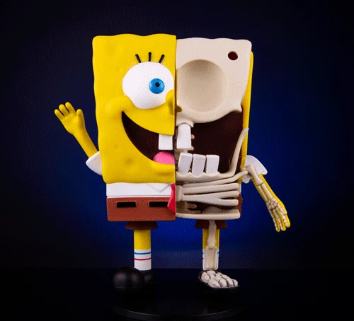 Spongebob Squarepants Dissected Vinyl Figure Mondo - Glow In The 