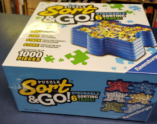 Ravensburger SORT & GO Puzzle Accessory 6 Stackable Sorting Trays up to 1000 Pv - Picture 10 of 12