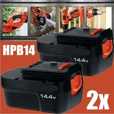 2-Pack for BLACK+DECKER 14.4V Slide Battery HPB14 FIRESTORM FSB14 499936-34 A14