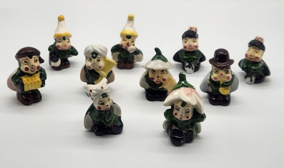 Anthropomorphic beetle figurines from Japan with peak mid-century kitsch energy — bugs with personalities are a surprisingly rare and delightful shelf statement.