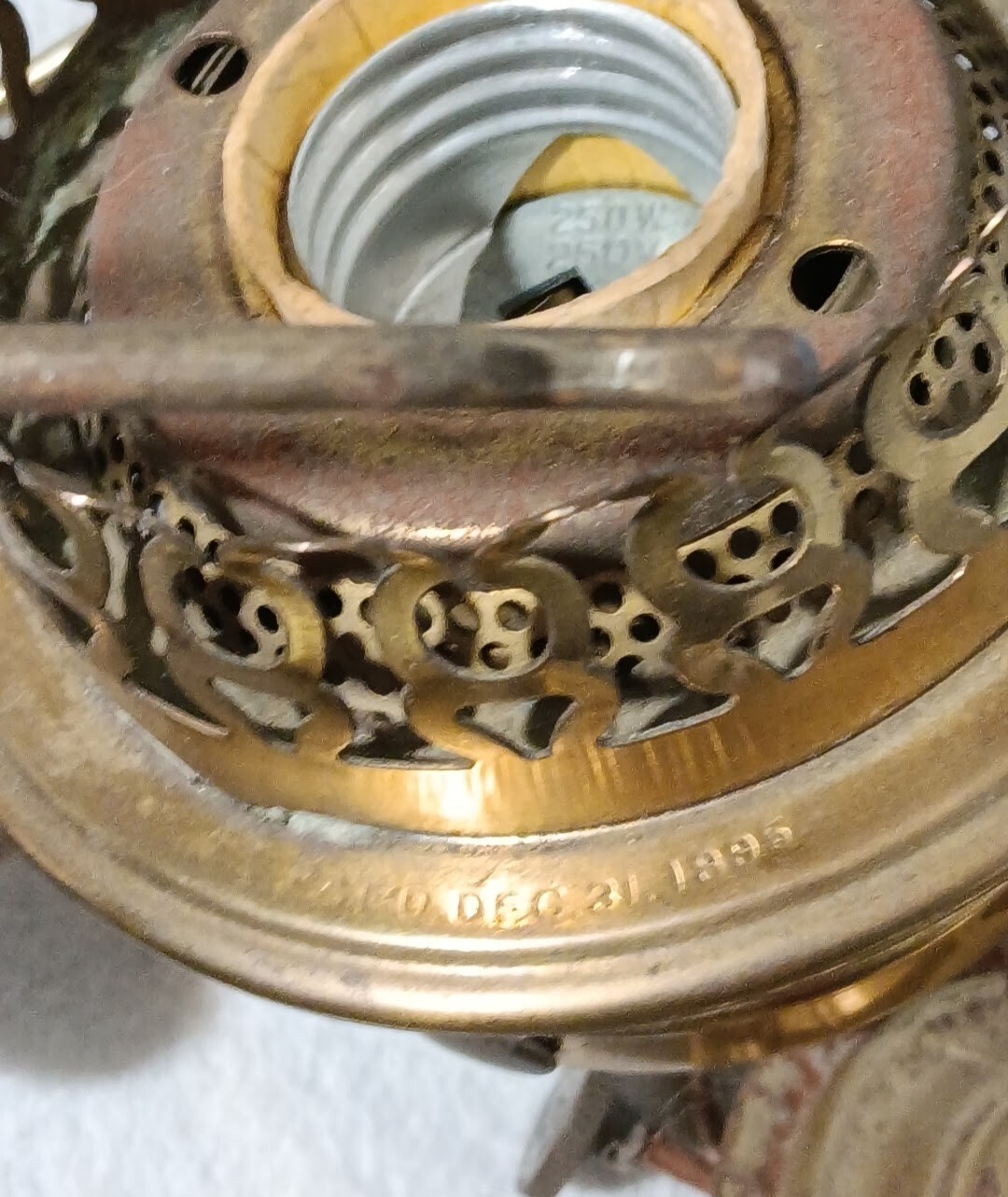 Lot of Vintage Antique Oil Lamp Conversion Parts and Shade Holders eBay