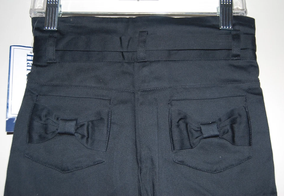 Новый с Ярлыками Hartstrings девочек черный высокая талия платье брюки с ремнем и бантом sz 4 5 6 X - Изображение 4 из 4