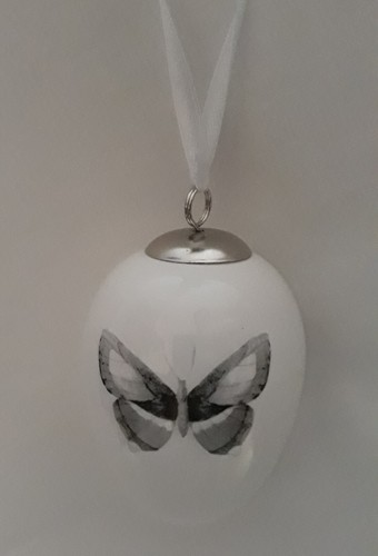 Best Wishes Hanging Ceramic Egg Christmas Decoration - Baby Girl - Bild 2 von 2