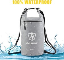 Letton Waterproof Dry Bag, Lightweight Backpack for all outdoors, 10L GREY