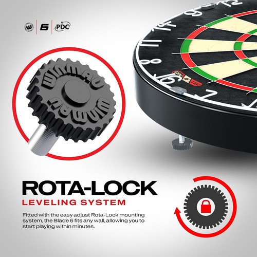 WINMAU Darts Blade 6 Professional Bristle Dartboard with Official Tournament - Bild 3 von 6