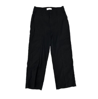 Level 99 Size 26 Women Bold Black High Waisted Pants Wide Leg 25  Inseam H63
