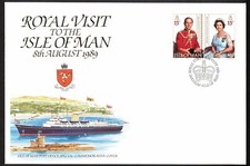 ISLE OF MAN, 1989 QUEENS VISIT COVER