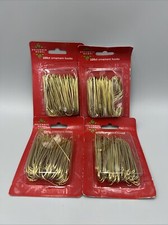 400 Total December Home 2.5 Inch Big Ornament Hooks, Long, Gold. Lot Of 4.