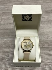 Anne Klein AK/3064 Goldtone/Pink Women's Watch Flower New Needs battery