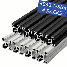 3030 T Slot Aluminum Extrusion 30x30mm European Standard Extruded Profile CNC