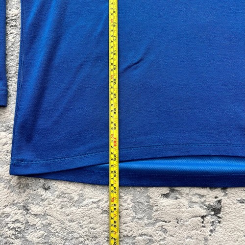 Camicia vintage USA Patagonia uomo L blu manica lunga strato base capilene outdoor - Foto 2 di 7