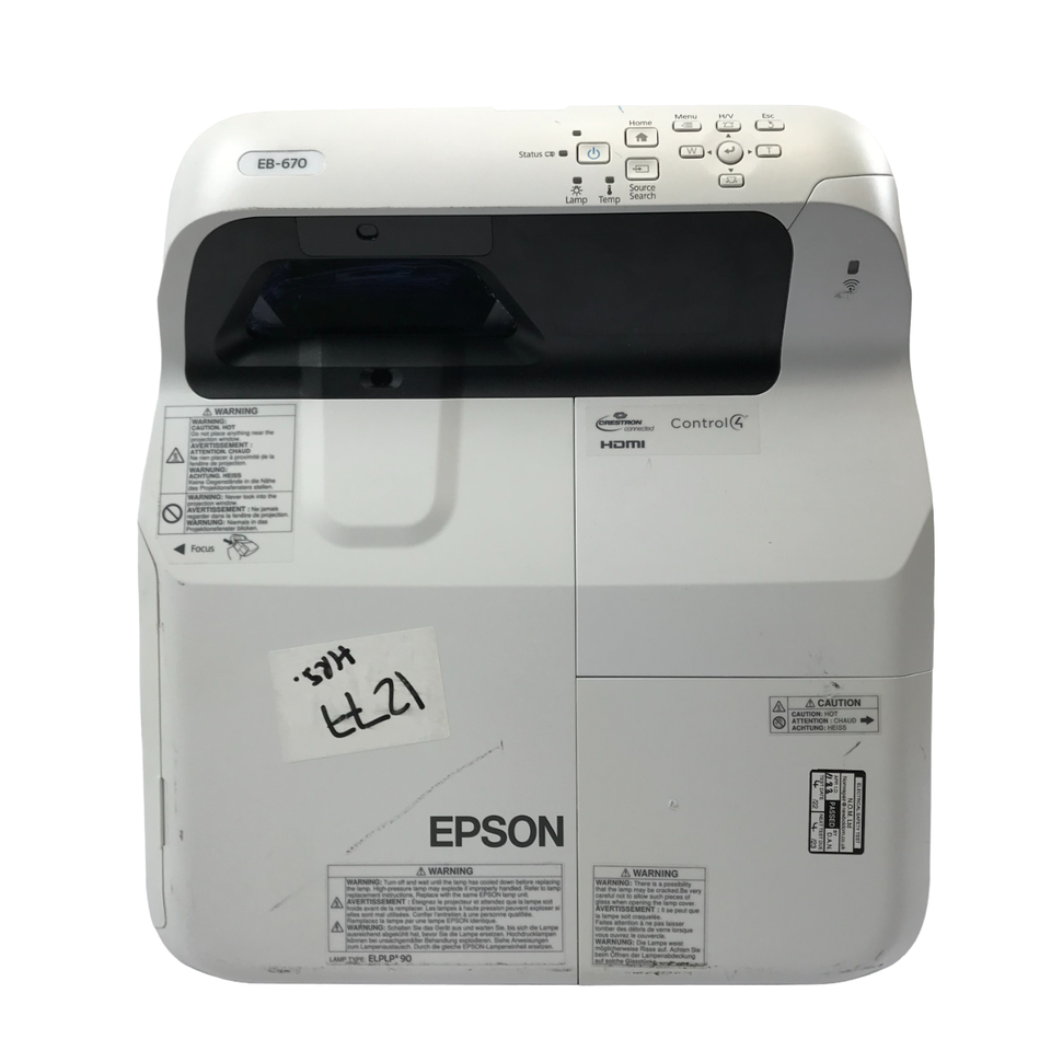 Epson EB670 UltraShort Throw Projector 3,100 Lumens ** 1277 Lamp
