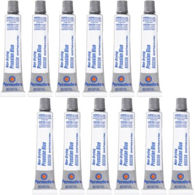 Permatex 80038 Prussian Blue Set Fitting Compound Non-Drying 0.75fl oz, 12 Pack