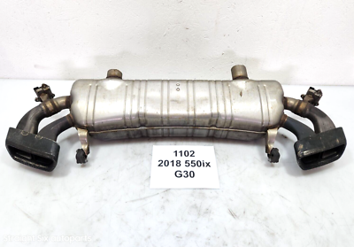 ✓ 18-19 OEM BMW G30 M550iX N63R Rear Exhaust Pipe Muffler w/ Tips