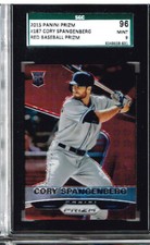2015 Panini Prizm Corey Spangenberg Red Prizm SGC 96/ 9