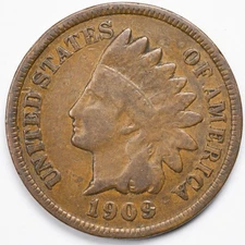 1909 Very Good (VG) Indian Head Penny Cent