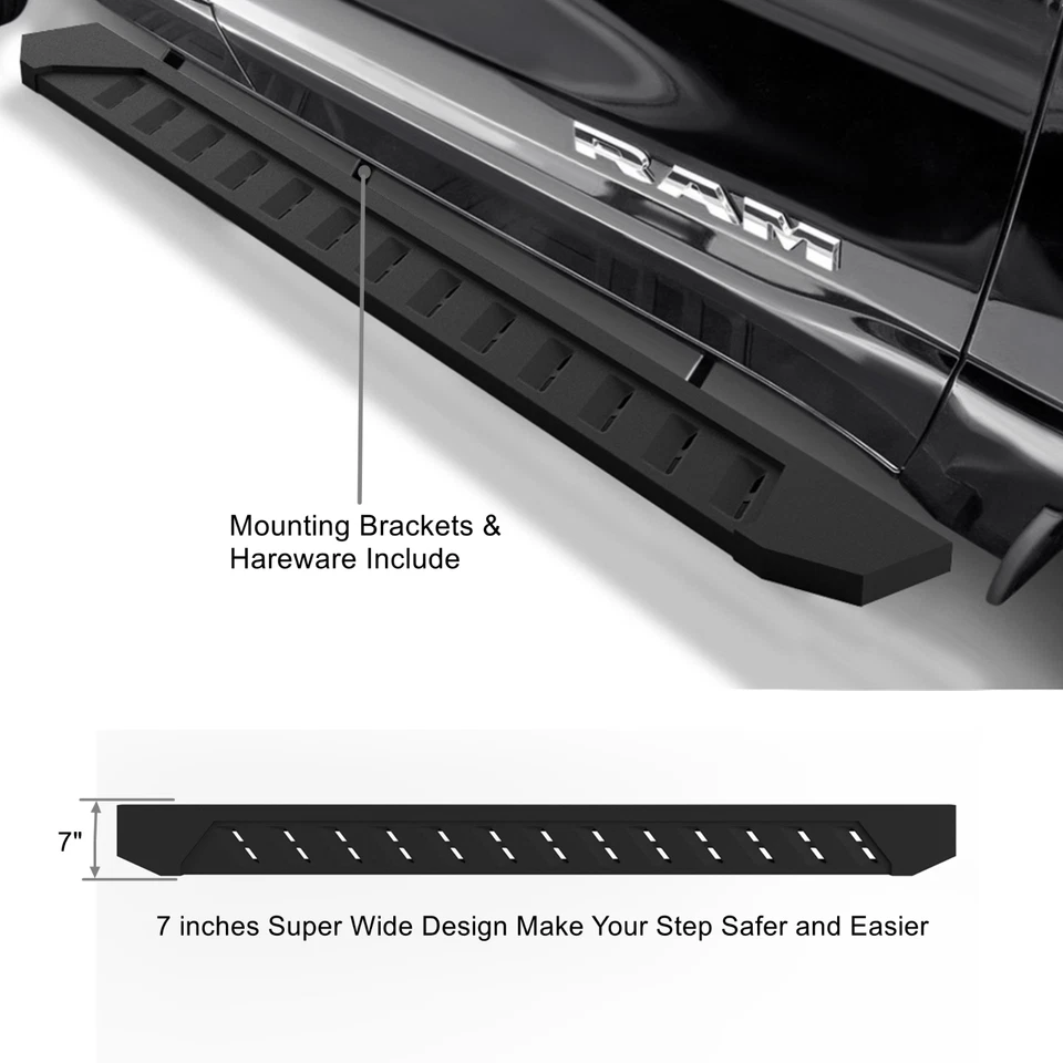 Tabla de correr para 99-16 Ford F250 F350 Super doble cabina textura negro escalón lateral Foto 2 de 4