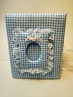 Small Blue Gingham Flannel Baby Boy Photo Album -Holds 100 4x6 Photos - Handmade