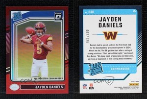 2024 Panini Donruss Optic Rated Red Prizm /125 Jayden Daniels #248 Rookie RC