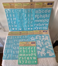 Crafter's Square Mixed Lot of 10 Stencils Alphabet Unicorn Stars