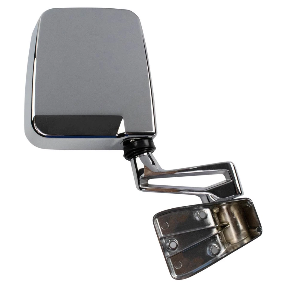 Juego de pares de espejos retrovisores laterales manuales cromados plegables NUEVO para 87-02 Jeep Wrangler Foto 4 de 4