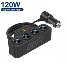 12V/24V Auto KFZ-Adapter 3 Fach Zigarettenanz�nder Verteiler Mehrfach Steckdose