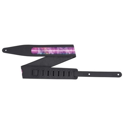 LEVY'S MG317Z-BLK LEDER SCHULTERGURT MIT COSMIC WINDOW CUT OUT BLACK PRINT 2 1/2