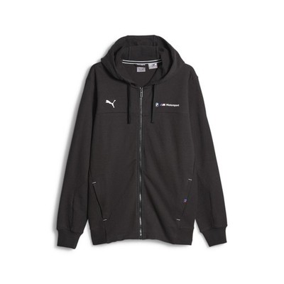 PUMA Bmw M Motorsport Full Zip Hoodie Mens Black Casual Athletic Outerwear 62122