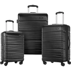 Samsonite Evolve SE 3 Piece Hardside Luggage Set (20"/24"/28") Bass Black - Open