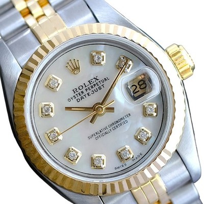 Rolex Datejust 69173 Ladies 26mm 18K Gold & Steel White MOP