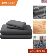 Brand New Flannel Sheet SET 100 Cotton Grey Winter