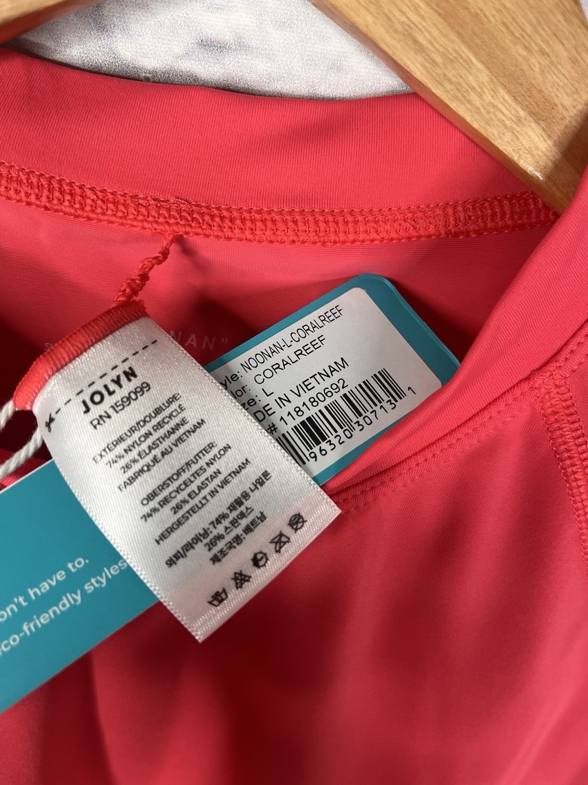 JOLYN SURF Women's Coral Noonan Long Sleeve Surf Shirt NWT Large