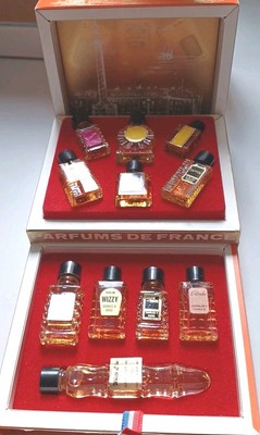 Vintage ''Parfums de France'' - 11 Micro Parfum Miniaturen - 50/60er Jahre -sealed