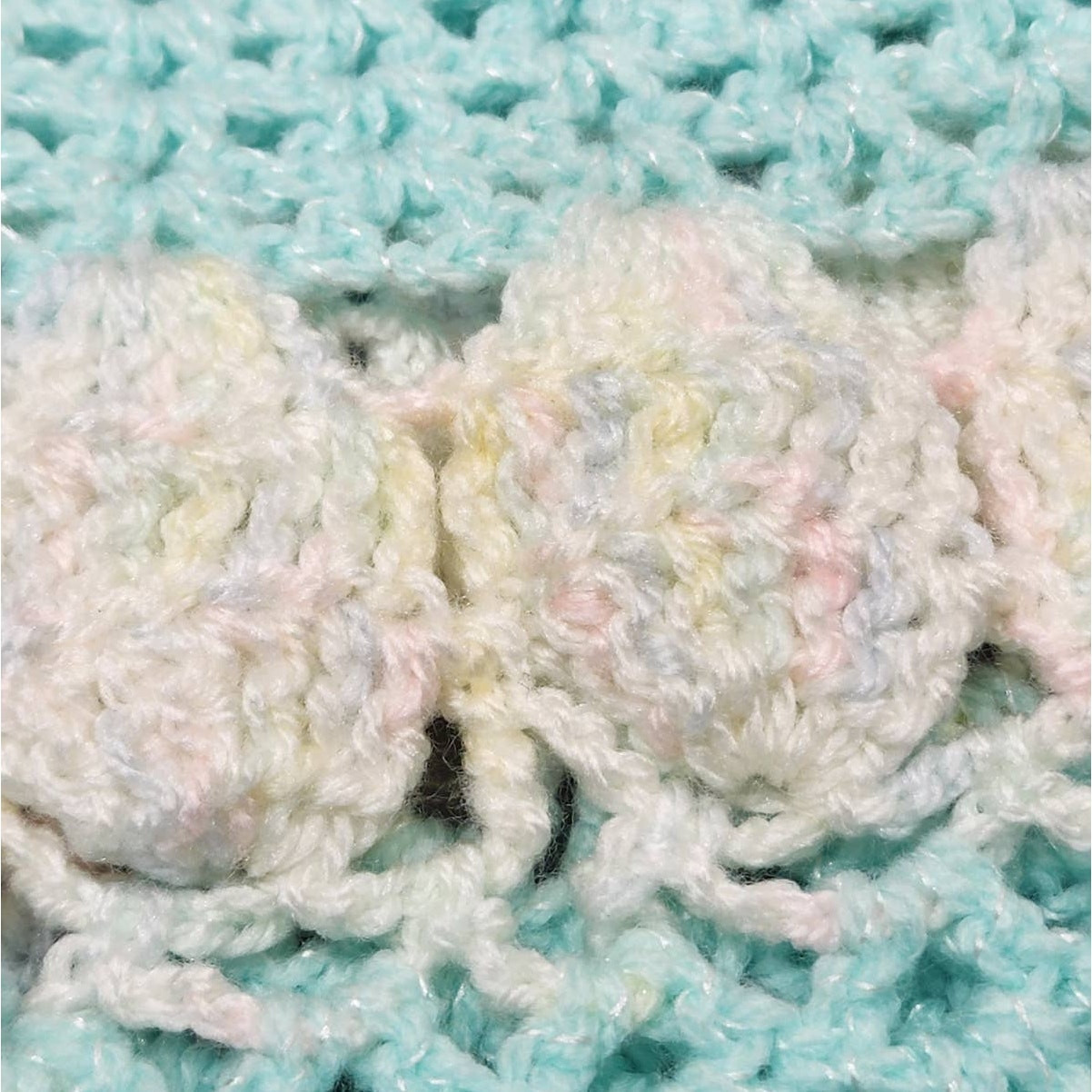 Crochet Baby Blanket Throw Beautiful Hand Made Super Soft