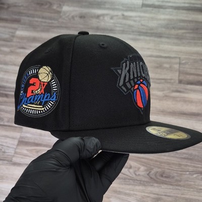 New Era 59FIFTY NY Knicks HomeGame S/O Fitted Cap Hat 7 1/4 Black