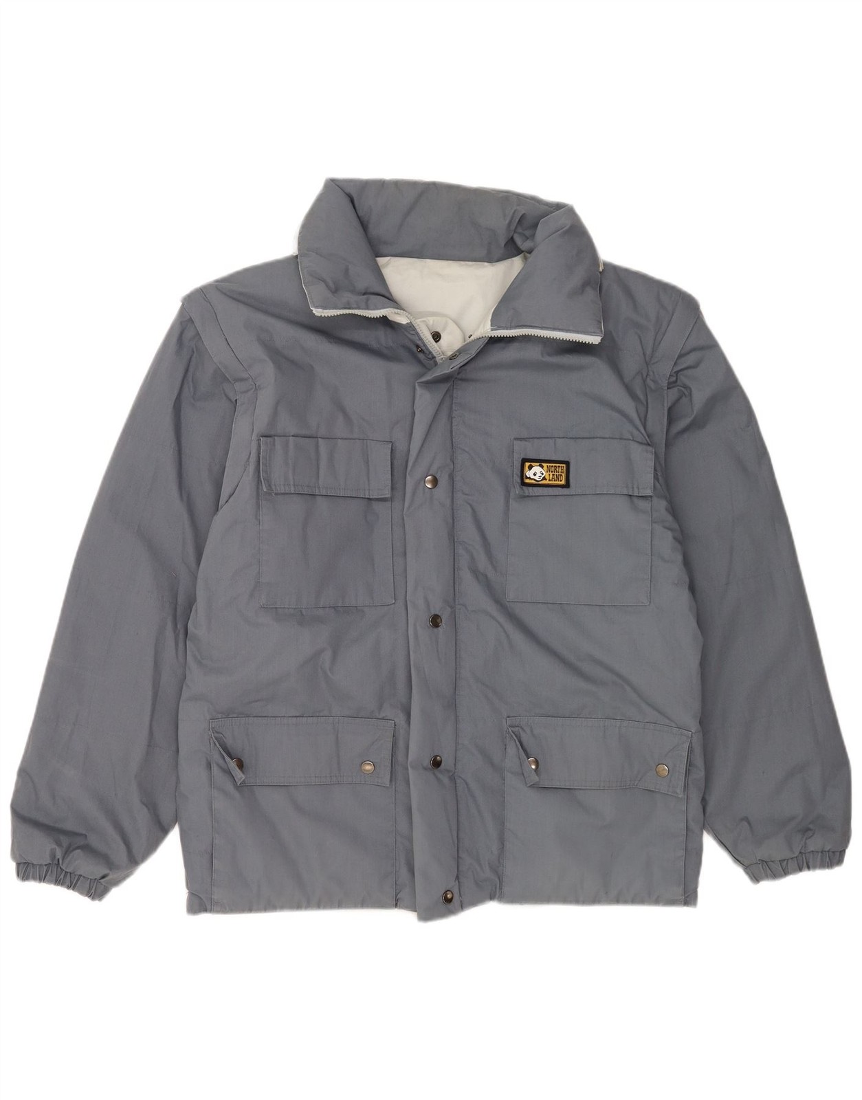 North Land Mens Reversible Padded Jacket UK 40 Large Grey Polyester AR01 image 3