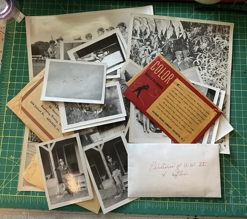 Lot Of WW2 military pictures B&W Photographs Army, Buildings Soldiers L👀k/Read