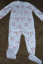 Girls Carter's NWT 1 pc bunny fleece footie pajamas size 4T