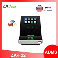 US ZKteco F22 WIFI+ADMS Fingerprint Door Access Control Time Attendance Machine