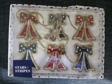 These are Stars  Stripes patriotic bow garland decorations for 4th of July New