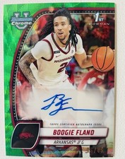 2024-25 Bowman University Chrome Boogie Fland Prospect Auto Green Prizm #’d/85