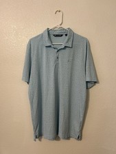 Men s Travis Mathew Polo Shirt Short Sleeve Golf Light Blue Size 2XL