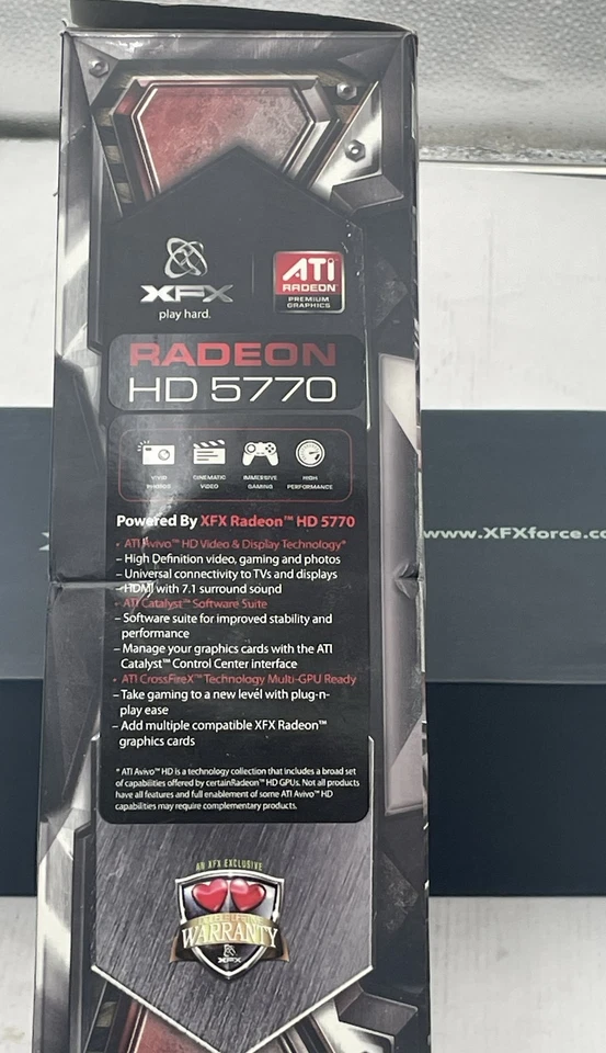 XFX Play Hard ATI Radeon HD 5770 1GB GDDR5 Graphics Card - Image 4 of 4