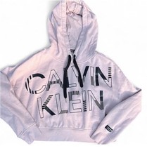 Calvin Klein Performance Light Pink Cropped Hoodie/sweatshirt Women s Medium