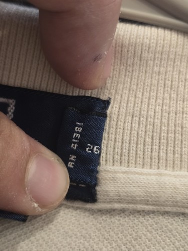 Polo Ralph Lauren Rugby Shirt Large, Long Sleeve, 90s/Y2k Vintage White Striped by Ralph Lauren, Size L, $28 - Photo 7