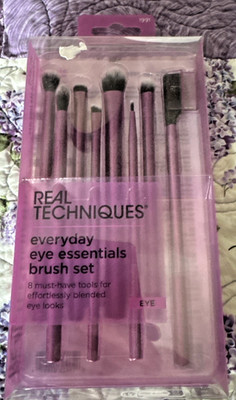 Real Techniques Enhanced Eye makeup Brush set Everyday Essentials 8 pcs 1991