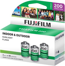 Fujicolor 200 Color Negative Film 35Mm Roll Film, 36 Exposures, 3-Pack 
