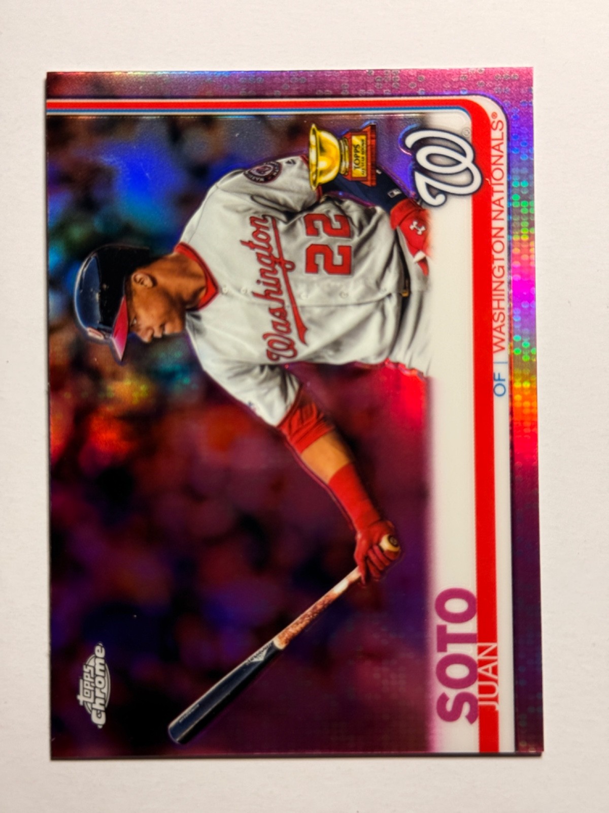 2019 Topps Chrome Juan Soto RC Cup Pink Refractor #155