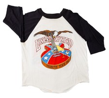 Vintage Lynyrd Skynyrd Tribute Tour 1987 Large Baseball Shirt Rock Free Bird
