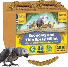 Birds LOVE Economy Spray Millet GMO-Free Bird Food Treat for Parrot Finch Canary
